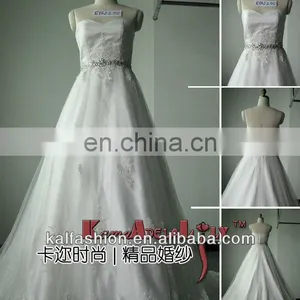 EB2255 Sweetheart With Beading Belt and Embroidery Wedding Dress thumbnail-1
