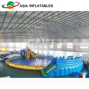 Giant Happy Sea World Inflatable Park With Water Slide Combo Commercial Inflatable Water Park For Children thumbnail-1