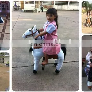 HI Plush Walking Kid Riding Plush Horse Toy on Wheels thumbnail-6