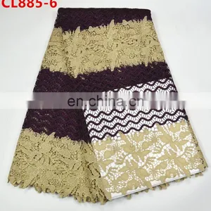 Heavy Cotton Lace Fabrics African Water Soluble Fabric Beauty Guipure Cord Lace Fabric Cotton/Nylon thumbnail-6