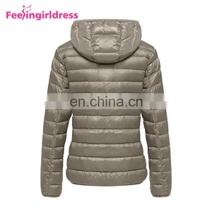Long Sleeve Hoodie Fashion Women Ultra Light Duck Down Jacket For Winter thumbnail-2