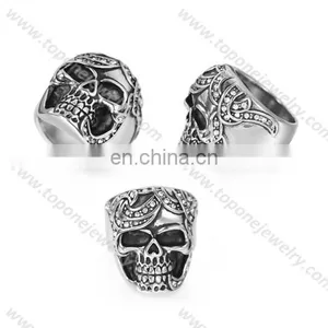 2017 Elegant Luxury Expendables Stainless Steel Skull Rings Made in China thumbnail-6