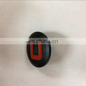 High Quality Aluminum Brushed Recessed Logo Label With Red Color Filled thumbnail-5