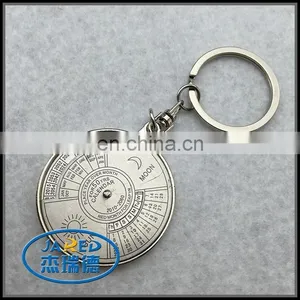 Custom Metal Perpetual Calendar Compass Keychain thumbnail-5
