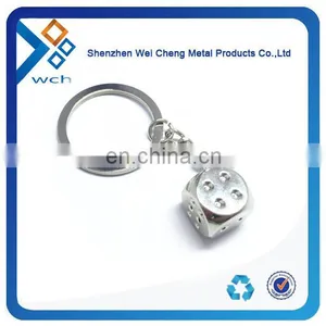 Promotional Top Quality Cheap Metal Dice Keychain thumbnail-1