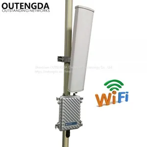 Long Range 400meters Wifi Transmitter Extender 2.4GHz 300Mbs Wireless Router Outdoor AP WiFi Hotspot Base Station With 14dbi ANT thumbnail-1
