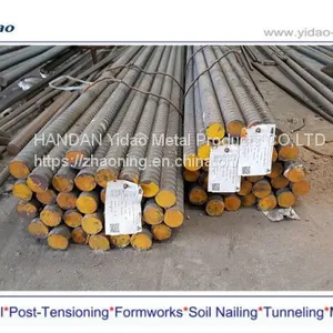 HOT! PSB830 Post Tension Thread Reinforcing Bar Underground Rock Bolt/anchor Bar High Tensile Steel Screw Thread Steel Bar thumbnail-5