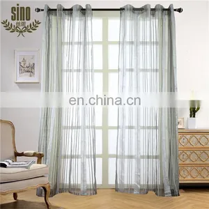 Special Designs Stripe Ready Made Voile Curtains thumbnail-1