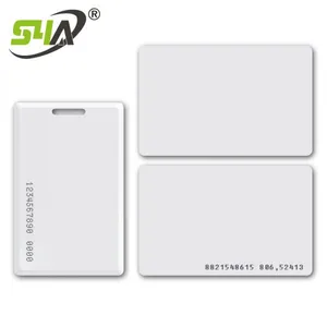 Access Control id Card Buckle 125K Frequency White Card IC Buckle 13.56MUID Parking Elevator Card thumbnail-2