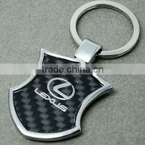 Custom Made Shape & Logo Carbon Fiber Keyring Key Chain thumbnail-1