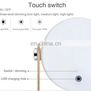 Retractable Wooden Table Light Touch Dimmable Cordless Lamp Foldable Warm White Soft Eye Caring Night Light thumbnail-6