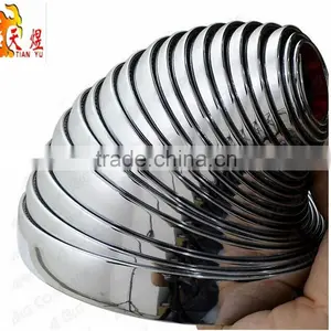 Silver Car Grille Exterior Chrome Styling Decoration Moulding Trim Strip 6mm thumbnail-2