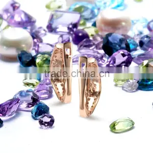 14K Rose Gold Earring With Diamonds thumbnail-4