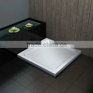 Solid Surface Square ABS Shower Base thumbnail-1