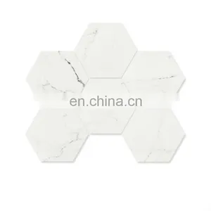 Nordic Retro Art INS Style Bathroom Background Wall Black and White Non-slip Hexagonal Tiles 200 * 230 Floor Tiles thumbnail-2