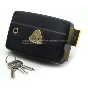 Free Sample Middle East Black Color 540 120mm 140mm Rim Lock Brass Cylinder Rim Door Lock thumbnail-3