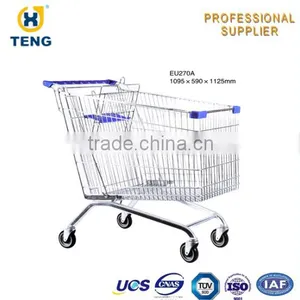 EU Style High Capacity 270L Unfolding Steel Shoping Trolley thumbnail-1