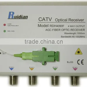 FTTH Four Ways CATV Fiber Optic Receiver Build in Filter/Fiber Optic Node/digital tv Receiver thumbnail-1