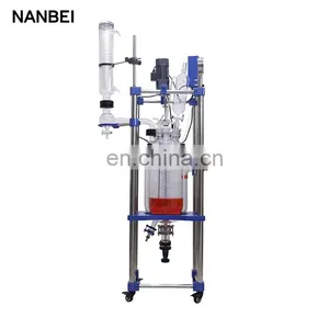 Chemical Mixing Pharmaceutical Double Layer Jacketed Automatic Stirring Glass Reactor thumbnail-4