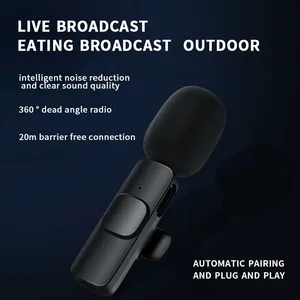 New Arrival Noise Cancelling Wireless Microphone Portable Studio Live Streaming Equipment 2.4G Mobile Microphone thumbnail-2