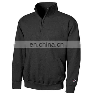 OEM High Quality Custom Half Zip Pullover Plain Hoodies Quarter Half Zip Hoodie Men Half Zip Hoodie Up thumbnail-4