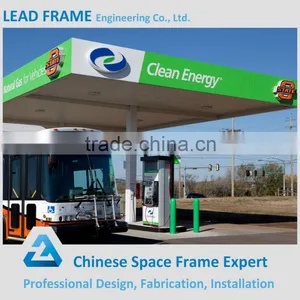 Anti Wind Low Cost Steel Space Frame Petrol Station thumbnail-6