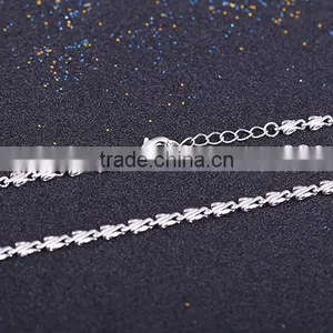 New Arrivals Funky Flat Wristed Chain Rhodium Plated Fashion Necklace Jewellery thumbnail-4