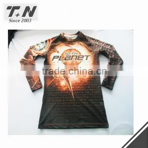 Custom Sublimation Printed Long Sleeve Rash Guard thumbnail-3