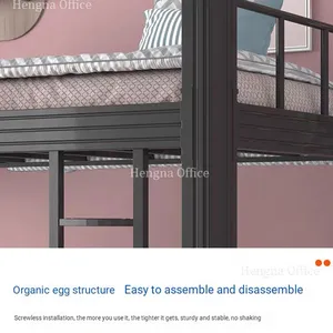 Bespoke Kids Beds HG-BB656 With Widen Stairs &300mm Raised Guardrail|Safety Metal Bunk Bed for Children's Bedroom-Custom Color&Size thumbnail-2