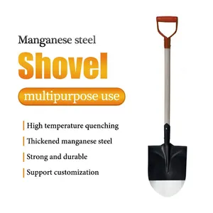 Heavy Duty Rail Steel Farm Shovel With Strong Blade for Africa Agricultural Digging Wholesale thumbnail-4