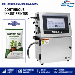 CIJ Inkjet Printer for Potting Soil Bags Gardening Products Packaging and Product Information Coding thumbnail-1