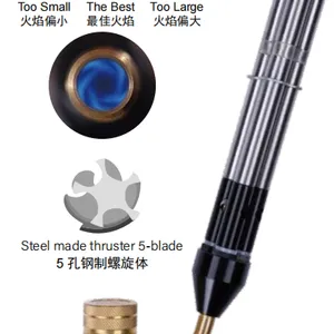 WT‑T Triple‑Tip Ultra High‑Output MAPP Gas Torch 360° Swivel Three‑Flame Brazing Torch thumbnail-1