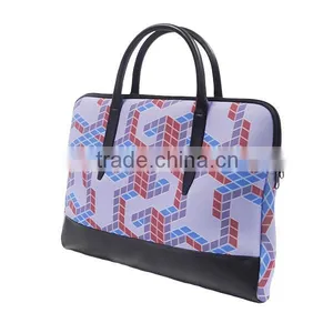 Neoprene With Cubic Printing Pattern Laptop Bag thumbnail-4