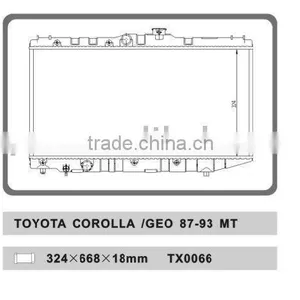 Auto Radiator for TOYOTA COROLLA/GEO 87-93 MT thumbnail-1