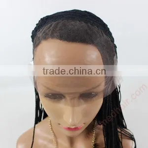 2014 TOP 18 Inch Kinky Straight Indian Remy Full Lace Wig thumbnail-3