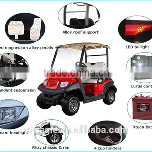 Low Cost Electric Car, 2 Seat, Pure Electric, 36V 3KW, With Golf Bag Holder, Plastic Top, Plastic Body, Trojan Battery EG202AKSZ thumbnail-4