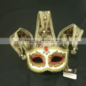Wholesale Venetian Metal Mask For Sell Black Stylish Metal Laser Cut Masquerade Masks With Rhinestone thumbnail-1