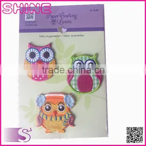 Factory Outlets Computer Embroidery Owl Combination Suit Patch , Ironed and Sewn thumbnail-1