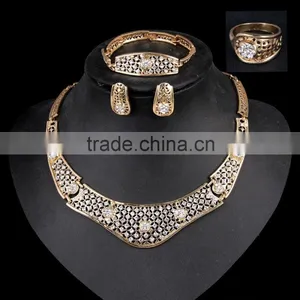 2016 Popular Design 18k Gold Jewellery Dubai Wholesale Jewelry Set Price thumbnail-3