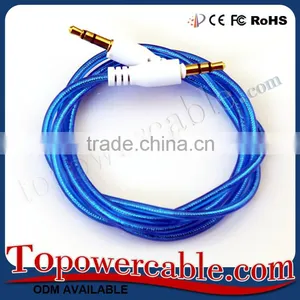 Free Samples Candy Colored 3.5MM to Stereo Audio Aux Auxillary Cable For CD Player In Car thumbnail-1
