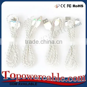 Super Speed Tangle-free Braided Fabric Data Guide Cable Charging Cables For Samsunsg Galaxy J7 thumbnail-1