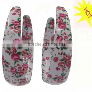 Flower Print Hoop Earring thumbnail-1