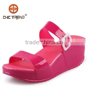 2015 Chun Xia Latest Fashion Shoes Transparent Jelly Shoes Ms Leisure Slippers Women Slippers thumbnail-1