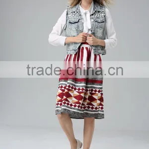 New Arrival Women Sleeveless Denim Jacket Denim Vest Wholesale thumbnail-2