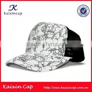 Promotional 5 Panel Screen Printing Plain Sliver Curved Bill Trucker Hat thumbnail-1