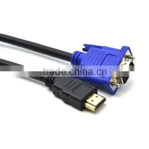 Full HD 1080 15 Pin VGA Male M/M Connector Adapter Gold Plated Converter Braided Cable for HDTV PC Laptop thumbnail-4