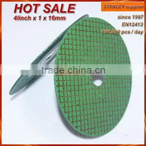 4" Super Thin Flat Resin Bonded Reinforced Resinic Cutting Disc for Stainless Steel thumbnail-2