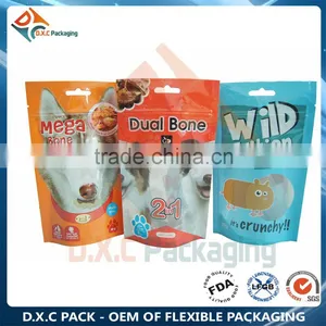 Custom Print Clear Front Silver Back Zip Lock Pet Food Bag thumbnail-3