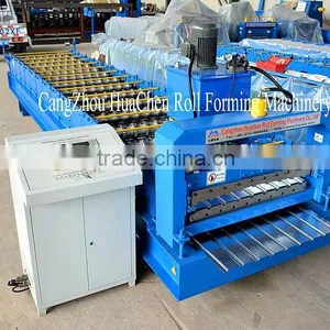 Color Coated Sheet Wall Panel Roll Forming Machine thumbnail-1