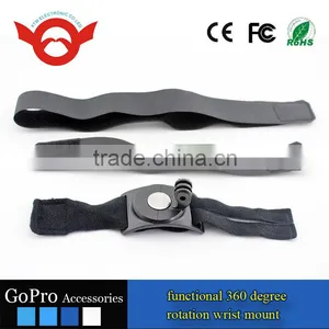 360 Degree Rotation Wrist Strap Band Mount for Go Pro Hero4 Session Gopros 4 3+ 3 SJ4000 SJ5000 Xiaomi yi Accessories thumbnail-2